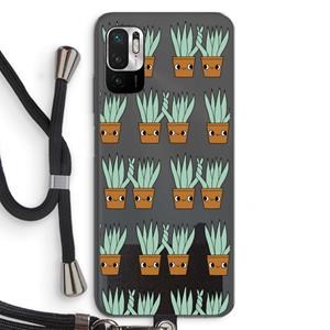 CaseCompany Sansevieria: Xiaomi Redmi Note 10 5G Transparant Hoesje met koord
