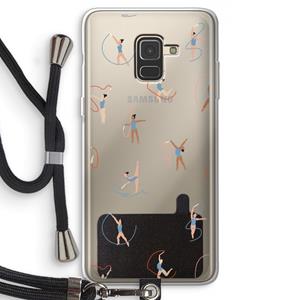 CaseCompany Dancing #3: Samsung Galaxy A8 (2018) Transparant Hoesje met koord
