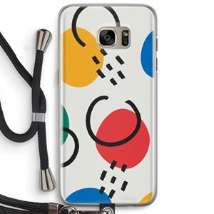 CaseCompany Illustratieve pop 3: Samsung Galaxy S7 Edge Transparant Hoesje met koord