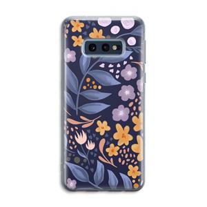 CaseCompany Flowers with blue leaves: Samsung Galaxy S10e Transparant Hoesje