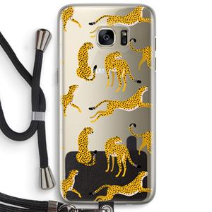 CaseCompany Luipaard: Samsung Galaxy S7 Edge Transparant Hoesje met koord