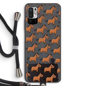 CaseCompany Pony: Xiaomi Redmi Note 10 5G Transparant Hoesje met koord