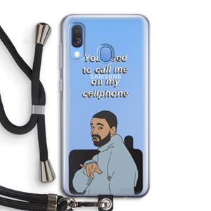 CaseCompany Hotline bling: Samsung Galaxy A40 Transparant Hoesje met koord