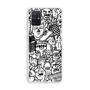 CaseCompany Vexx Mixtape #2: Galaxy A71 Transparant Hoesje