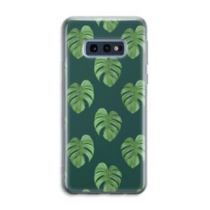 CaseCompany Monstera leaves: Samsung Galaxy S10e Transparant Hoesje