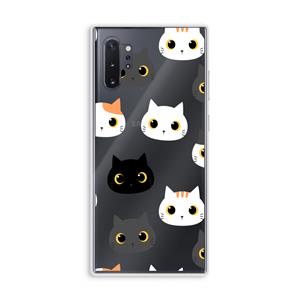 CaseCompany Katten: Samsung Galaxy Note 10 Plus Transparant Hoesje