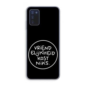 CaseCompany Vriendelijkheid: Samsung Galaxy A03s Transparant Hoesje