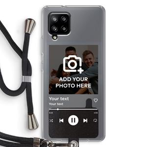 CaseCompany Music Player: Samsung Galaxy A42 5G Transparant Hoesje met koord