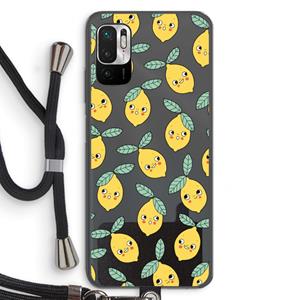 CaseCompany Citroenen: Xiaomi Redmi Note 10 5G Transparant Hoesje met koord