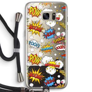CaseCompany Pow Smack: Samsung Galaxy S7 Edge Transparant Hoesje met koord