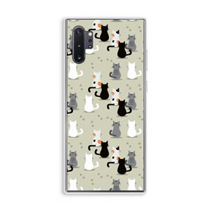 CaseCompany Katten: Samsung Galaxy Note 10 Plus Transparant Hoesje