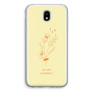 CaseCompany No rain no flowers: Samsung Galaxy J5 (2017) Transparant Hoesje