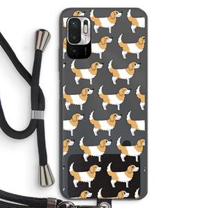 CaseCompany Doggy: Xiaomi Redmi Note 10 5G Transparant Hoesje met koord