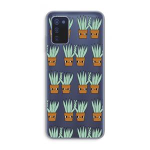 CaseCompany Sansevieria: Samsung Galaxy A03s Transparant Hoesje