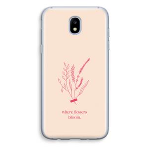 CaseCompany Where flowers bloom: Samsung Galaxy J5 (2017) Transparant Hoesje
