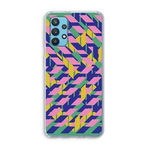 CaseCompany Skew Blush 1: Samsung Galaxy A32 4G Transparant Hoesje
