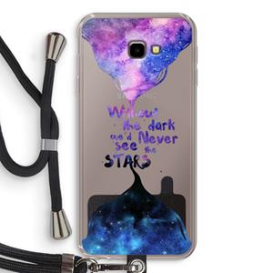 CaseCompany Stars quote: Samsung Galaxy J4 Plus Transparant Hoesje met koord