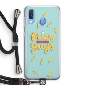 CaseCompany Always fries: Samsung Galaxy A40 Transparant Hoesje met koord