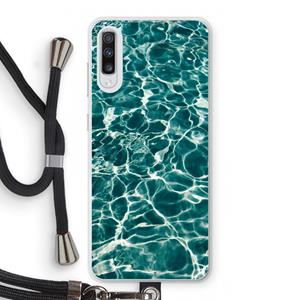 CaseCompany Weerkaatsing water: Samsung Galaxy A70 Transparant Hoesje met koord