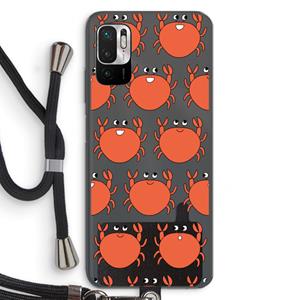 CaseCompany Krab: Xiaomi Redmi Note 10 5G Transparant Hoesje met koord