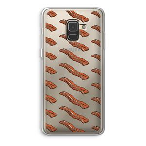 CaseCompany Bacon to my eggs #2: Samsung Galaxy A8 (2018) Transparant Hoesje