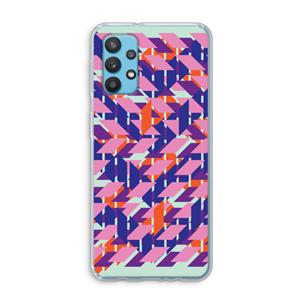 CaseCompany Skew Blush 3: Samsung Galaxy A32 4G Transparant Hoesje