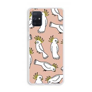 CaseCompany Papegaai: Galaxy A71 Transparant Hoesje