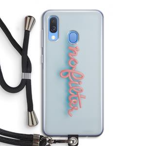 CaseCompany nofilter: Samsung Galaxy A40 Transparant Hoesje met koord