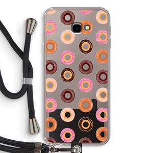 CaseCompany Donuts: Samsung Galaxy J4 Plus Transparant Hoesje met koord