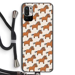 CaseCompany Pony: Xiaomi Redmi Note 10 5G Transparant Hoesje met koord