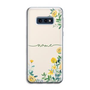 CaseCompany Gele bloemen: Samsung Galaxy S10e Transparant Hoesje