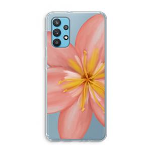 CaseCompany Pink Ellila Flower: Samsung Galaxy A32 4G Transparant Hoesje