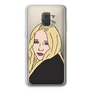 CaseCompany Mary Kate: Samsung Galaxy A8 (2018) Transparant Hoesje