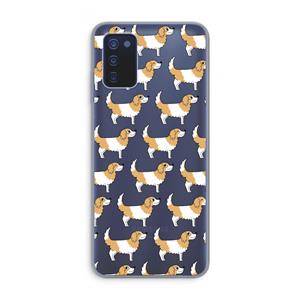 CaseCompany Doggy: Samsung Galaxy A03s Transparant Hoesje