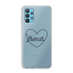 CaseCompany Friends heart black: Samsung Galaxy A32 4G Transparant Hoesje
