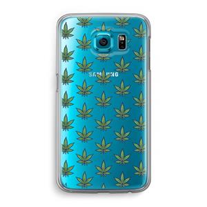 CaseCompany Weed: Samsung Galaxy S6 Transparant Hoesje