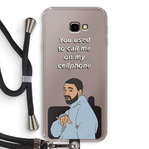 CaseCompany Hotline bling: Samsung Galaxy J4 Plus Transparant Hoesje met koord