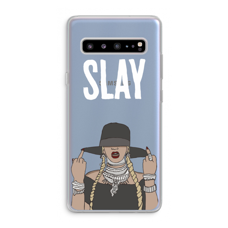 CaseCompany Slay All Day: Samsung Galaxy S10 5G Transparant Hoesje