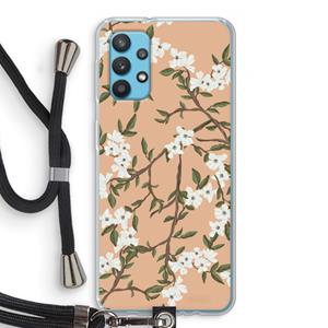 CaseCompany Blossoming spring: Samsung Galaxy A32 4G Transparant Hoesje met koord