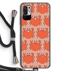 CaseCompany Krab: Xiaomi Redmi Note 10 5G Transparant Hoesje met koord