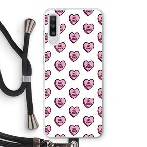 CaseCompany GIRL POWER: Samsung Galaxy A70 Transparant Hoesje met koord
