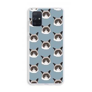 CaseCompany It's a Purrr Case: Galaxy A71 Transparant Hoesje