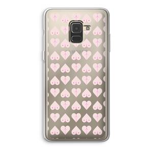 CaseCompany Ass 'n Titties: Samsung Galaxy A8 (2018) Transparant Hoesje