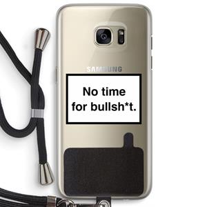 CaseCompany No time: Samsung Galaxy S7 Edge Transparant Hoesje met koord