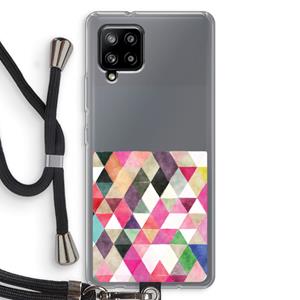 CaseCompany Gekleurde driehoekjes: Samsung Galaxy A42 5G Transparant Hoesje met koord
