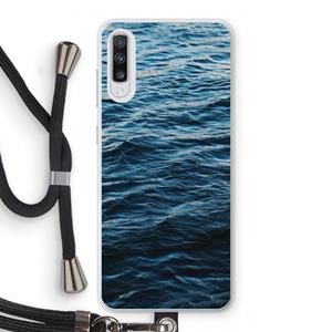 CaseCompany Oceaan: Samsung Galaxy A70 Transparant Hoesje met koord