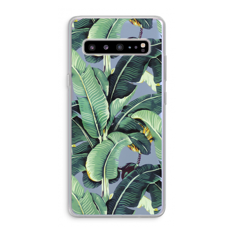 CaseCompany Bananenbladeren: Samsung Galaxy S10 5G Transparant Hoesje