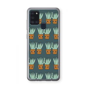 CaseCompany Sansevieria: Samsung Galaxy A21s Transparant Hoesje