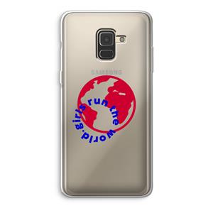 CaseCompany Run The World: Samsung Galaxy A8 (2018) Transparant Hoesje