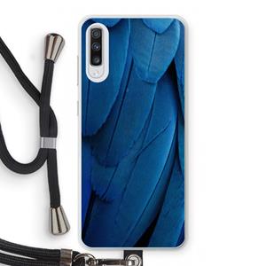 CaseCompany Pauw: Samsung Galaxy A70 Transparant Hoesje met koord